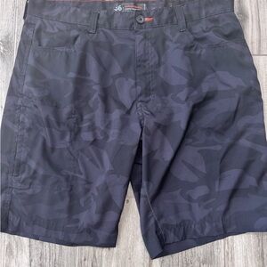 Hawke & Co Men's Charcoal Black Camo Flat Front Shorts